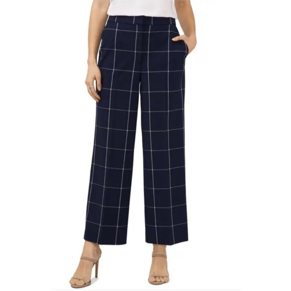 Halogen Pants - Halogen Blue and White Wide Leg Pants Sz 18